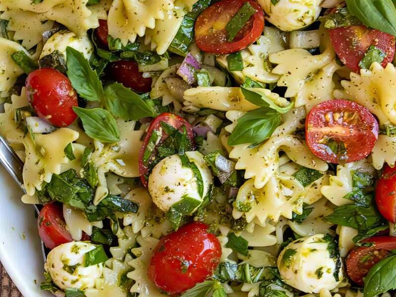 Fresh & flavorful bow tie pasta salad recipe