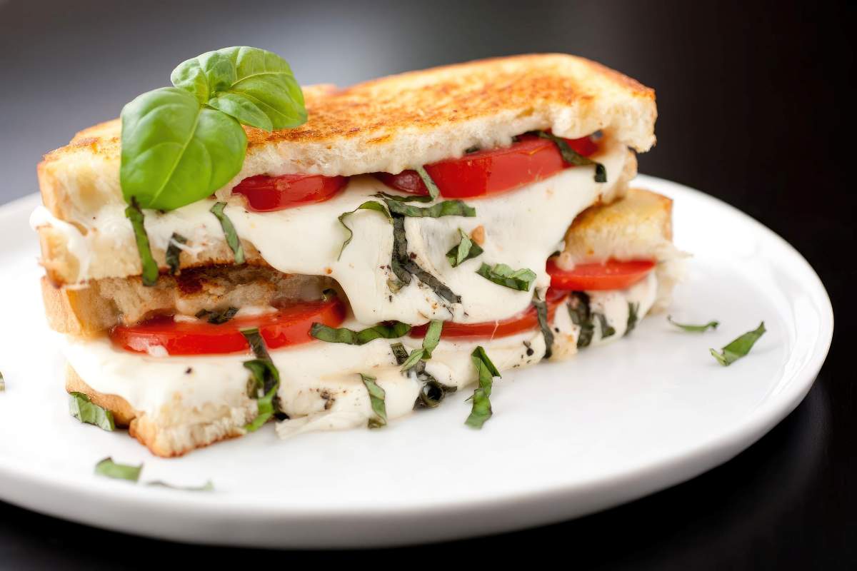 Simple recipe to cook a mozzarella grilled cheese sandwich