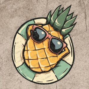 Retro Pool Pineapple