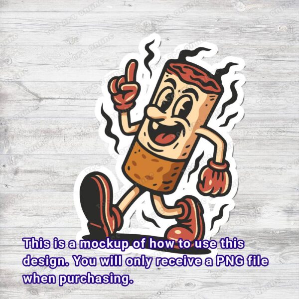 Retro Time To Smoke Design, Retro Vintage PNG, Get High Tshirt Sticker Design, Hippie Shirt png, Retro Cartoon, Retro cigarette sticker png