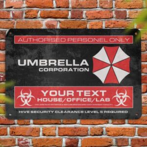 Resident Evil Umbrella Corporation Metal Sign - Tee Art Online - @teeartonline