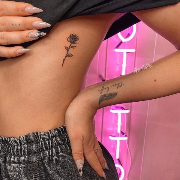 Minimal Flower Tattoo