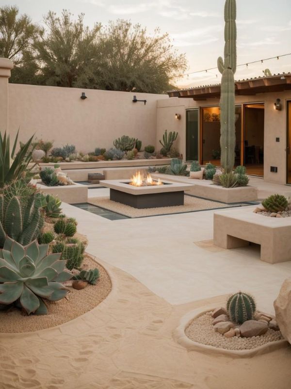 Minimal bench desert nook