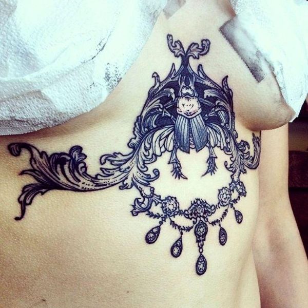 Sternum Gothic Tattoo