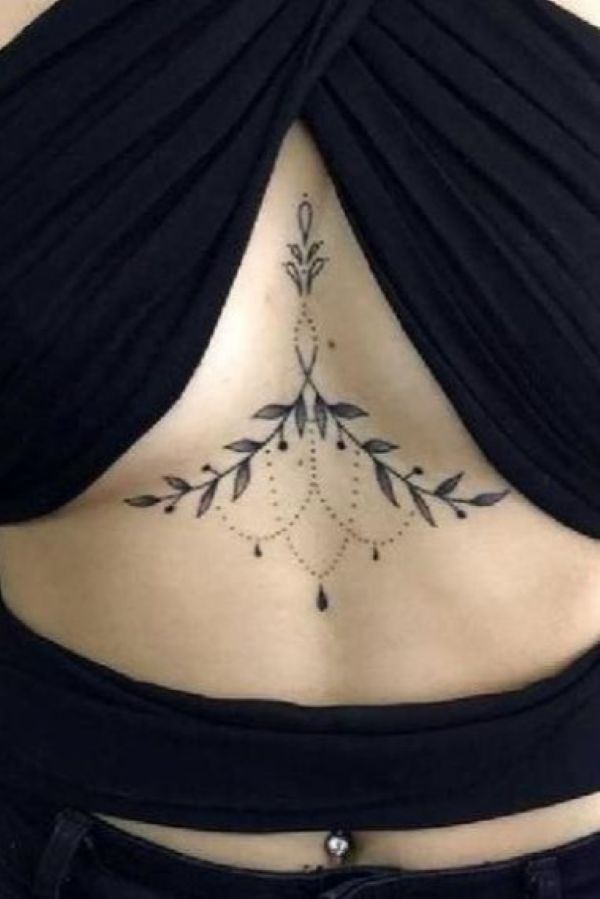 Underboob Sternum Tattoo Chain Pendant
