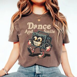 Boombox T-Shirt – Retro 90s Music Nostalgia Tee -Espresso by Tee Art Online @teeartonline