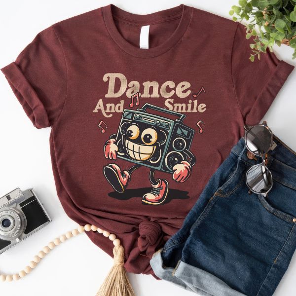 Boombox Tee Shirt - Retro 90s Music Graphic Design