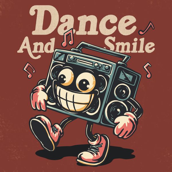 Fun retro boombox t-shirt design featuring playful old-school hip hop energy and nostalgic vintage vibes | Tee Art Online @teeartonline