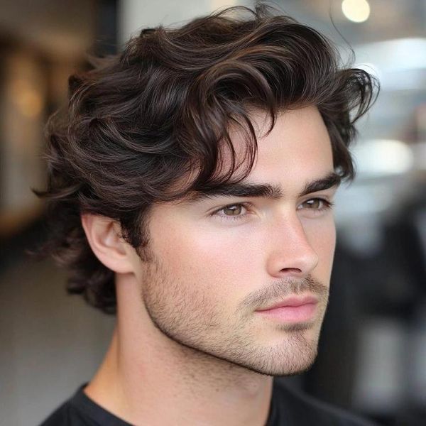 medium length hairstyles for men with straight hair soft layered flow natural volume textured finish