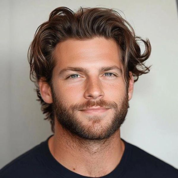 Medium length hairstyles for men with straight hair soft layered flow natural volume textured finish