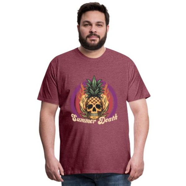 Summer Death pineapple skull tee with bold tropical retro vibes.
