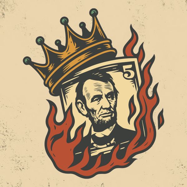 Retro Americana Shirt | Freedom Burns Design without text by Tee Art Online @teeartonline