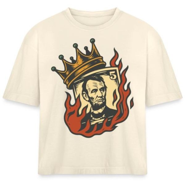 Retro Americana Shirt | Freedom Burns beige retro streetwear t-shirt - Tee Art Online @teeartonline