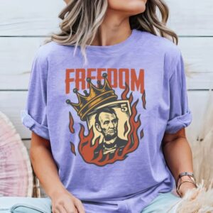 Retro Americana Shirt | Freedom Burns Violet Tee - by Tee Art Online @teeartonline