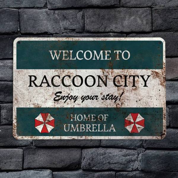 ✨✨ Welcome to Raccoon City Sign for Resident Evil fans 